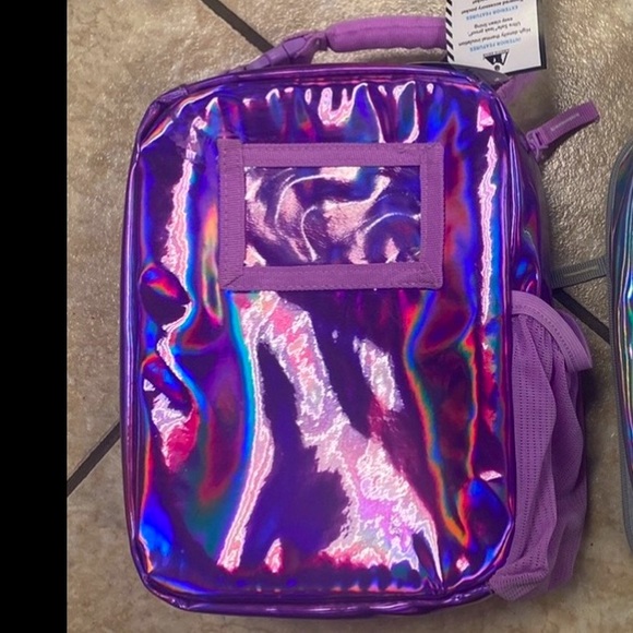 Iridescent Holographic Purple Lunch Bag - Picture 2 of 4